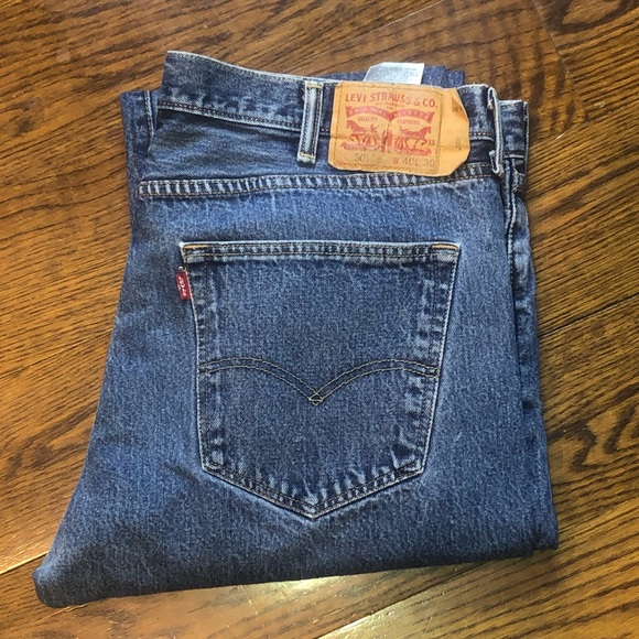 LEVIS 501 Mens Regular Straight Leg Jeans 40x30 - Picture 1 of 6